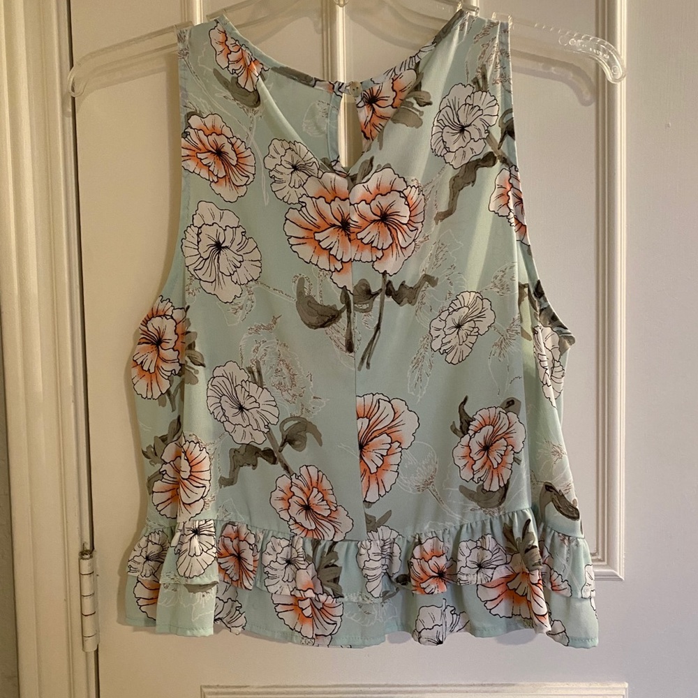 Altar’d State Ruffle Bottom Tank Top - Picture 2 of 2